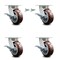 Service Caster 5 Inch Kingpinless Poly on Polyolefin Wheel Caster Brakes 2 Swivel Locks, 4PK SCC-KP30S520-PPUR-SLB-BSL-2-SLB-2 - alternate 1